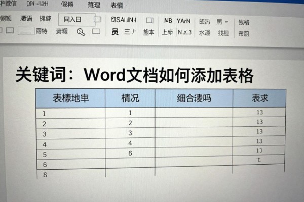 Word文档如何添加表格?