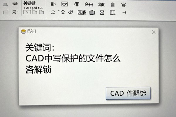 CAD中写保护的文件怎么解锁?