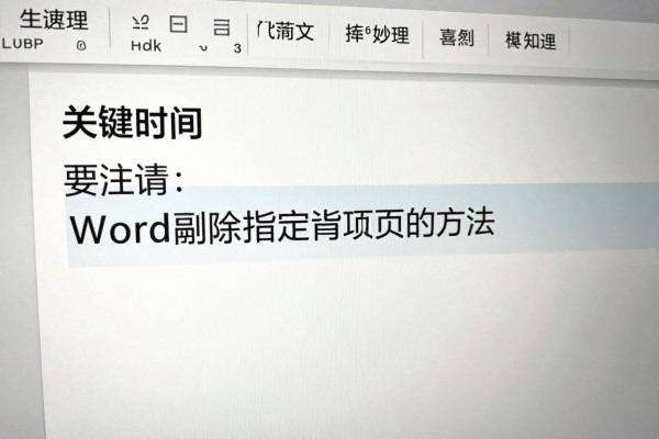 Word删除指定页的方法