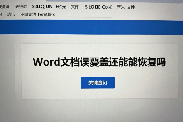 Word文档误覆盖还能恢复吗?
