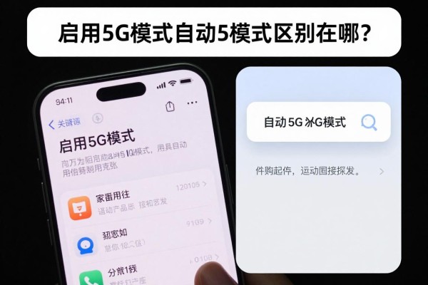 启用5G模式和自动5G模式区别在哪?