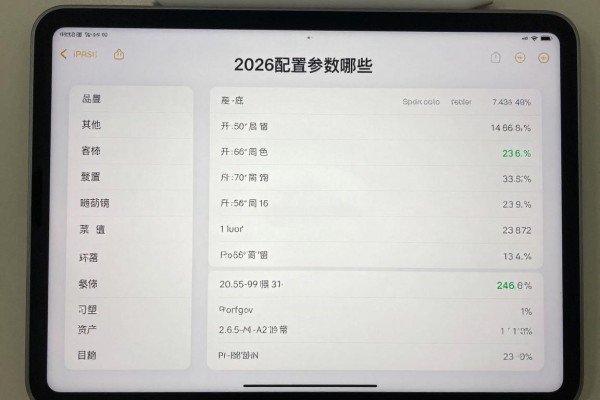 iPad 2026款配置参数有哪些？