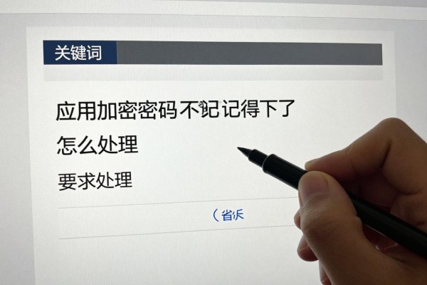 应用加密密码不记得了怎么处理?