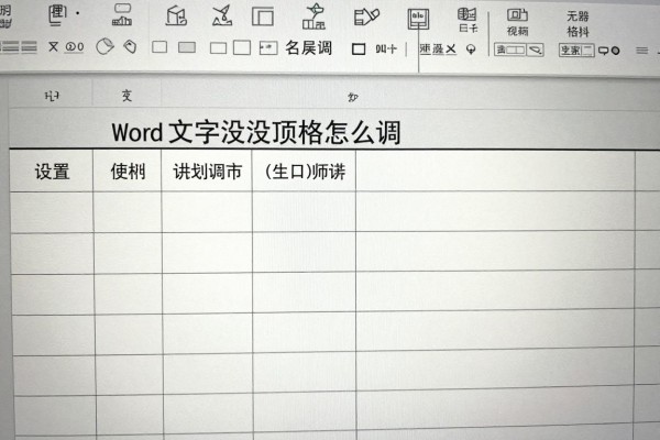 Word表格文字没顶格怎么调