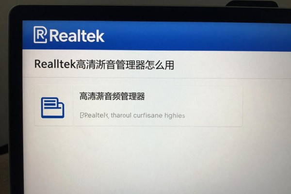 Realtek高清晰音频管理器怎么用?