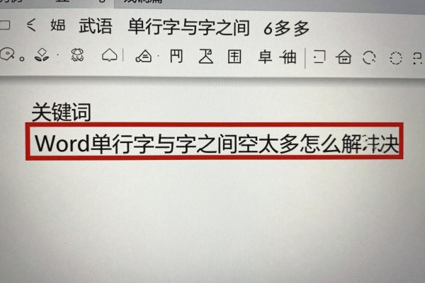 Word单行字与字之间空太多怎么解决？