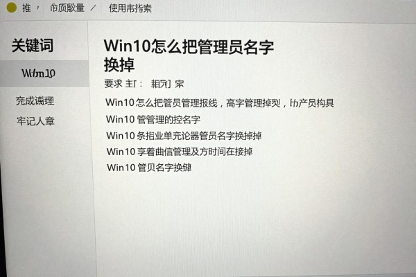 Win10怎么把管理员名字换掉