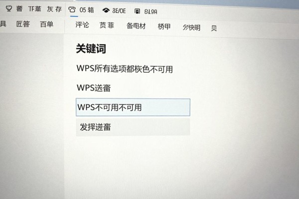 WPS所有选项都灰色不可用怎么解决