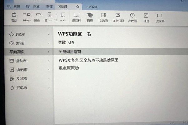 WPS功能区全灰点不动是啥原因