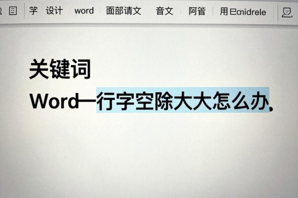 Word一行字空隙太大怎么办？