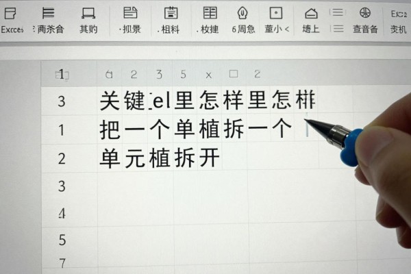 Excel里怎样把一个单元格拆开?